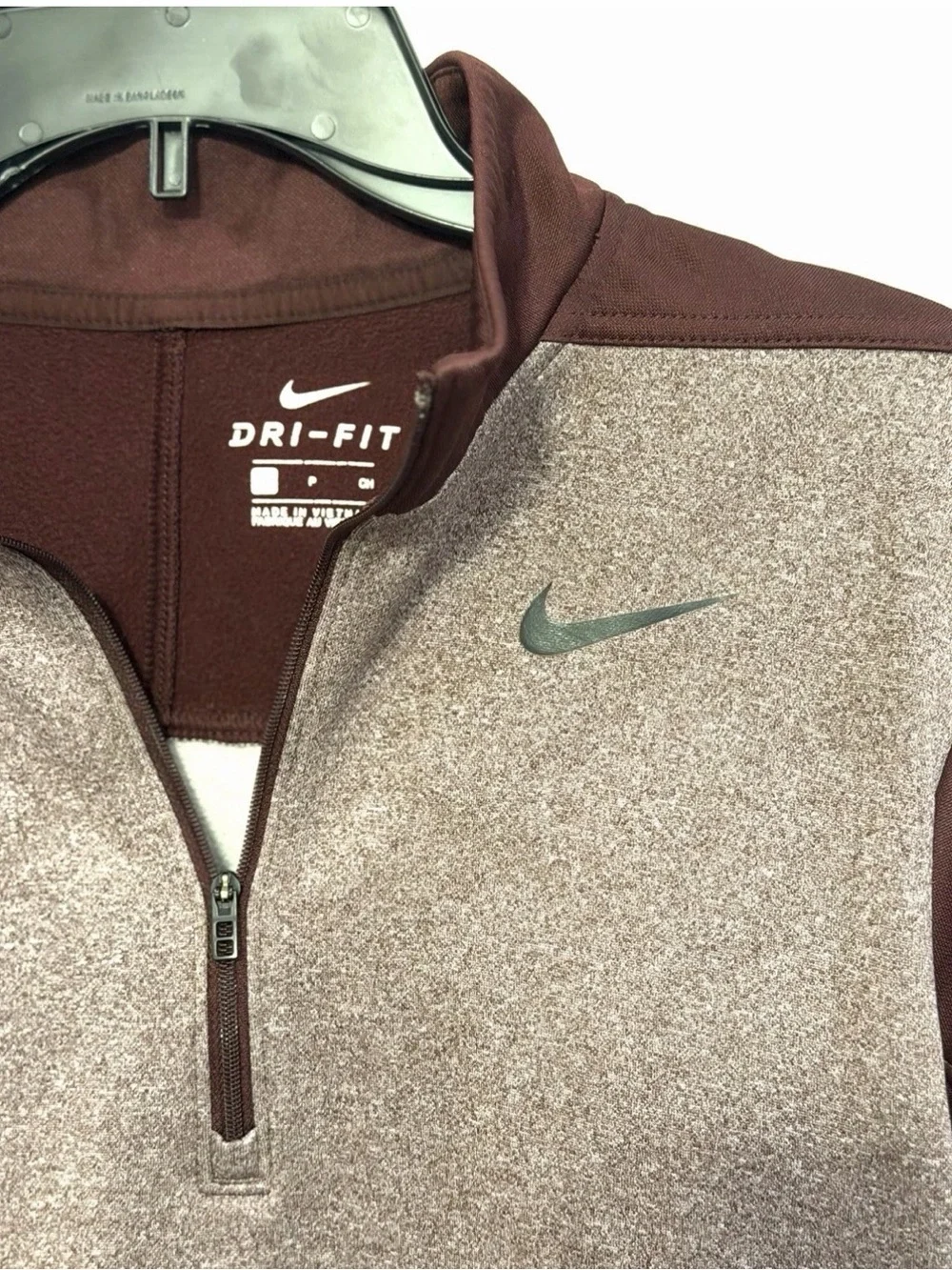 Nike Men’s Small Dri-FIT Maroon Quarter-Zip Performance Jacket